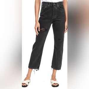 AGOLDE 90s Crop Mid Rise Straight Jeans in Shutter Wash